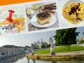 Mappa di Padova con spillo, torta e pasta. Scopri dove mangiare a Padova spendendo poco, tra sapori locali e panorami mozzafiato.