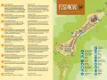 Mappa di Fosdinovo, borgo medievale, con indicati castello, chiese, oratori e punti panoramici.