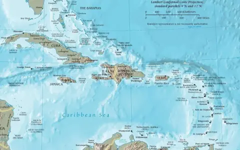 Santo Domingo, capitale della Repubblica Dominicana, si trova sull'isola di Hispaniola, nel Mar dei Caraibi.