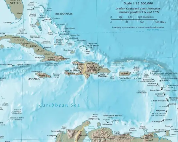Santo Domingo, capitale della Repubblica Dominicana, si trova sull'isola di Hispaniola, nel Mar dei Caraibi.