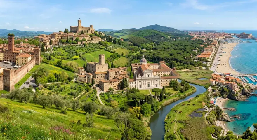 Borghi medievali, un'abbazia imponente e la costa: ecco cosa vedere vicino Pisa per un viaggio indimenticabile.